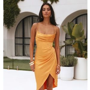 SMALL Orange/Golden Dress
